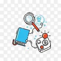 手绘扁平科学元素-空若网 手绘扁平科学元素-空若网