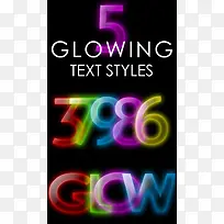 数字英文闪光渐变-空若网 数字英文闪光渐变-空若网