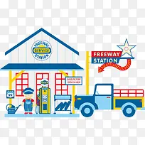 加油站素材-空若网 加油站素材-空若网