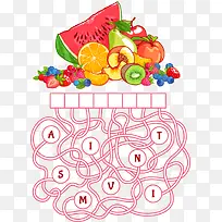 矢量水果迷宫-空若网 矢量水果迷宫-空若网