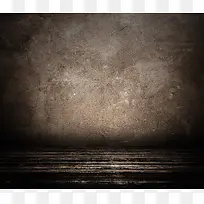 水泥墙壁与木板背景-空若网 水泥墙壁与木板背景-空若网