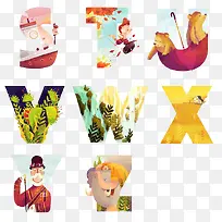 手绘创意英文字母-空若网 手绘创意英文字母-空若网