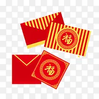 福字红包免抠下载-空若网 福字红包免抠下载-空若网