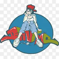 非主流女孩PNG矢量素材-空若网 非主流女孩PNG矢量素材-空若网