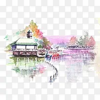 ÊÖ»æË®²Ê·ç¾°É«-¿ÕÈôÍø ÊÖ»æË®²Ê·ç¾°É«-¿ÕÈôÍø