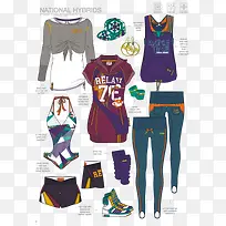 矢量女装设计上衣版型图-空若网 矢量女装设计上衣版型图-空若网