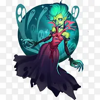 炫酷插画美女吸血鬼-空若网 炫酷插画美女吸血鬼-空若网