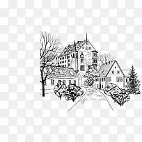 手绘村庄-空若网 手绘村庄-空若网