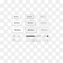 简单白色界面按钮PSD素材-空若网 简单白色界面按钮PSD素材-空若网