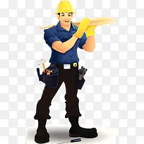 工地安装工人插画-空若网 工地安装工人插画-空若网