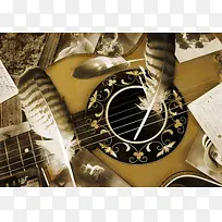 吉它背景-空若网 吉它背景-空若网