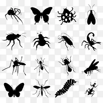 昆虫剪影-空若网 昆虫剪影-空若网