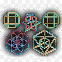 彩色不规则立方体-空若网 彩色不规则立方体-空若网