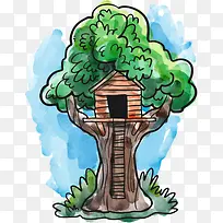 水彩建筑 屋子 水彩画 卡通 房屋-空若网 水彩建筑 屋子 水彩画 卡通 房屋-空若网