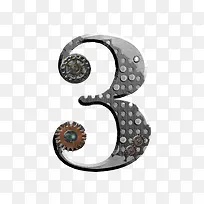 立体螺丝钢铁数字艺术字-空若网 立体螺丝钢铁数字艺术字-空若网