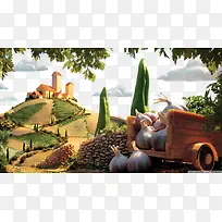 水果蔬菜王国背景图-空若网 水果蔬菜王国背景图-空若网