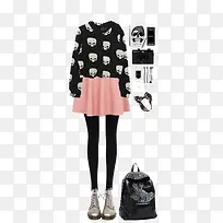 骷髅头个性上衣搭配图-空若网 骷髅头个性上衣搭配图-空若网