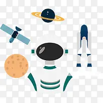 扁平化宇宙矢量素材-空若网 扁平化宇宙矢量素材-空若网