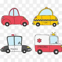 矢量手绘卡通车辆-空若网 矢量手绘卡通车辆-空若网