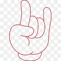 可爱的红色手指素材图-空若网 可爱的红色手指素材图-空若网