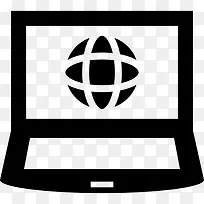 笔记本电脑全球图标-空若网 笔记本电脑全球图标-空若网