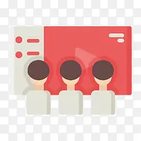 灰色扁平化观看电影元素-空若网 灰色扁平化观看电影元素-空若网