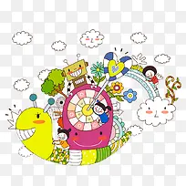 多彩的卡通插画-空若网 多彩的卡通插画-空若网