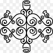 花的复杂设计的对称图标-空若网 花的复杂设计的对称图标-空若网