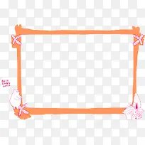 橙色卡通框架边框纹理-空若网 橙色卡通框架边框纹理-空若网