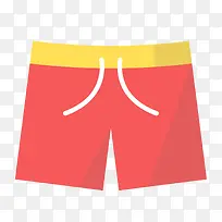 彩色扁平化短裤元素-空若网 彩色扁平化短裤元素-空若网