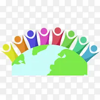 中国人口日多彩小人图标-空若网 中国人口日多彩小人图标-空若网