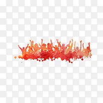 水彩人物剪影-空若网 水彩人物剪影-空若网