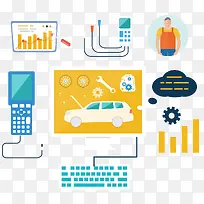 扁平化汽车性能元素-空若网 扁平化汽车性能元素-空若网