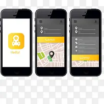 矢量手绘打车软件APP-空若网 矢量手绘打车软件APP-空若网