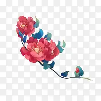 ��ɫ�ֻ滨����֦-������