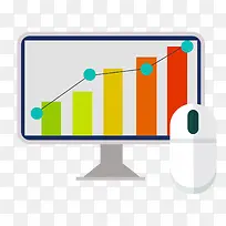 矢量扁平化台式电脑和鼠标-空若网 矢量扁平化台式电脑和鼠标-空若网