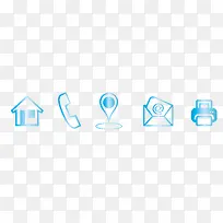 矢量蓝色电话图标-空若网 矢量蓝色电话图标-空若网