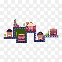 扁平化城市道路图-空若网 扁平化城市道路图-空若网