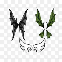 彩色翅膀简笔画-空若网 彩色翅膀简笔画-空若网