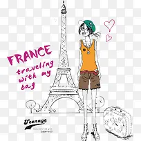 ÊÖ»æÒ¡¹öÅ®º¢ÌúËþËØ²Ä-¿ÕÈôÍø ÊÖ»æÒ¡¹öÅ®º¢ÌúËþËØ²Ä-¿ÕÈôÍø