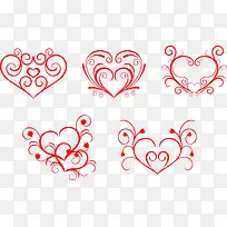 矢量爱心线条-空若网 矢量爱心线条-空若网