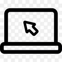 笔记本电脑的箭头图标-空若网 笔记本电脑的箭头图标-空若网