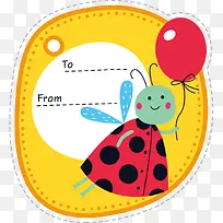 卡通昆虫便签-空若网 卡通昆虫便签-空若网