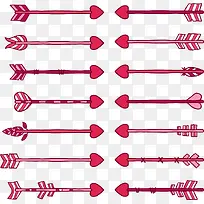 14款红色爱心箭矢量素材-空若网 14款红色爱心箭矢量素材-空若网
