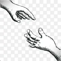 钢笔手绘热心帮助的手-空若网 钢笔手绘热心帮助的手-空若网