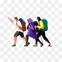 简约旅游人群插画-空若网 简约旅游人群插画-空若网