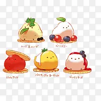 卡通可爱食物动物-空若网 卡通可爱食物动物-空若网