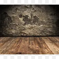 怀旧墙壁与木地板背景-空若网 怀旧墙壁与木地板背景-空若网