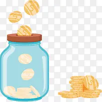 矢量玻璃存钱罐下载-空若网 矢量玻璃存钱罐下载-空若网