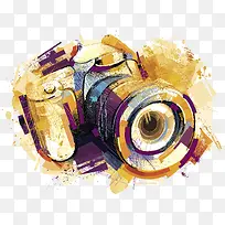 手绘水彩画相机-空若网 手绘水彩画相机-空若网